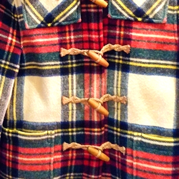 Polo Ralph Lauren wool duffle .Tartan plaid toggle pockets,hood. Winter Holiday - Picture 11 of 16